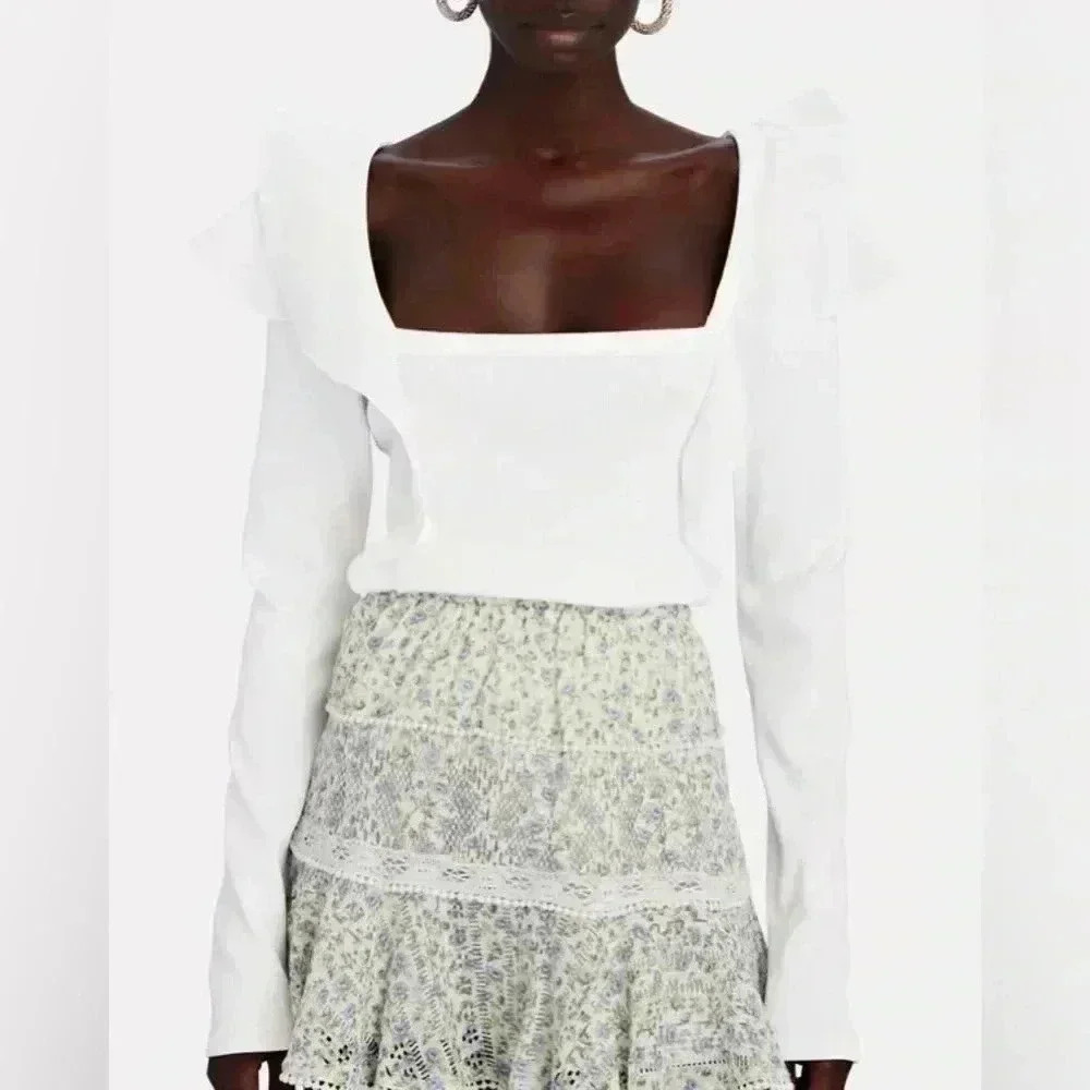 VERONICA BEARD - Gidea Ruffled Poplin Top NWOT - Picture 3 of 9